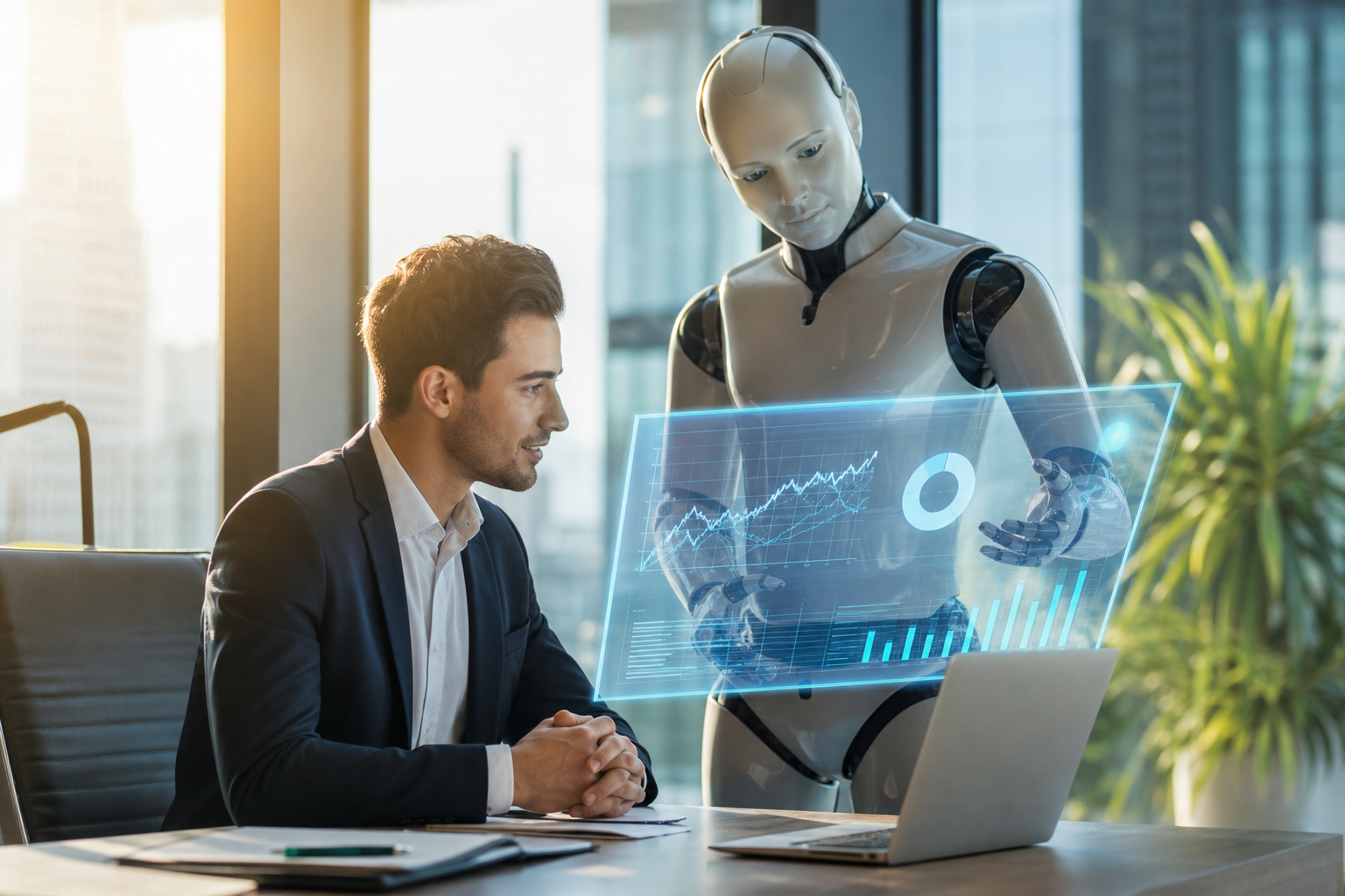 AI Sales Manager Assisting Salesperson